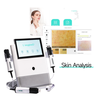 Appareil de soin du visage à oxygène 4 en 1 OEM avec nettoyage à bulles, analyseur de peau, jet peel, équipement de beauté pour usage domestique