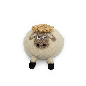 Adorno Moderno de Fieltro de Lana para Colgar en la Pared, Cordero Bebé, Regalo de Felicitación, Accesorio Hecho a Mano para Bolsos - Product Image 1