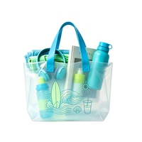Sac fourre-tout transparent en PVC multi-usages, sac à main transparent pour la plage, le pique-nique, l'emballage de cadeaux