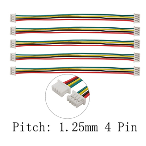 Mini 1,25mm <span class=keywords><strong>JST</strong></span> 4 pines macho enchufes 10cm-30cm 28AWG <span class=keywords><strong>JST</strong></span> 4P enchufe 30cm conectores de <span class=keywords><strong>Cable</strong></span> contactos de cobre conexión PC DC - Product Image 5