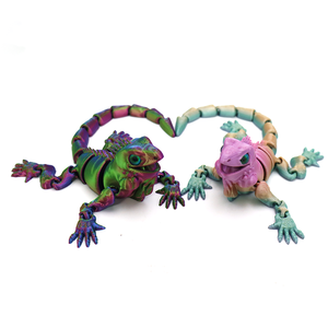 Statue d'iguane articulée imprimée en 3D pour la décoration intérieure et les cadeaux de fêtes/événements, avec animaux et dinosaures - Product Image 1