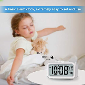 Wholesale Cheap Electric Smart Digital Alarm Clock <b>Large</b> Display LED Mirror Home Decor <b>Table</b> Clock USB Powered Acoustic Control - Product Image 2