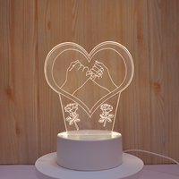 Lampe de table en acrylique 3D avec illusion optique personnalisée, photo créative, anime, décoration de chambre d'enfant, lampe de nuit LED pour Noël