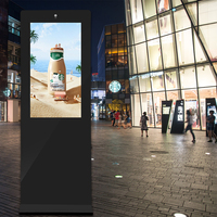 Pantalla LCD para Exteriores de 55, 65 y 75 Pulgadas, 2500 Nits, Resistente al Agua, Reproductor de Publicidad, Señalización Digital, Tótem Exterior, Kiosco con Soporte de Piso