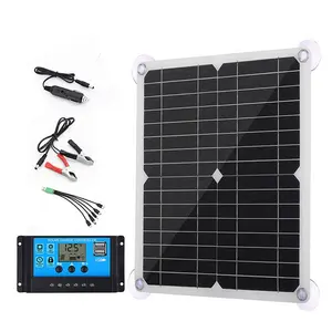 Tiktok RV xe khẩn cấp cung cấp điện 12W Mono panel năng lượng mặt trời Kit Battery Charger với 100A điều khiển 12V cho RV Xe thuyền cắm trại