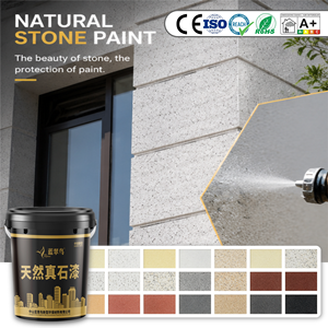 Pittura Murale Economica Effetto Pietra con Membrana Elastica Direttamente dalla Fabbrica per Decorazioni Esterne di Resort Costieri - Product Image 1