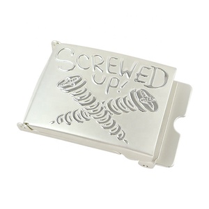 Fibbia per cintura in acciaio inossidabile personalizzabile Mini piccola personalizzata in metallo con fibbia con Logo - Product Image 5