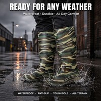Bottes de pluie en PVC hautes jusqu'au genou, imperméables, résistantes à l'huile, semelle antidérapante, résistantes à l'usure, pour travaux agricoles et industriels, avec certificat CE