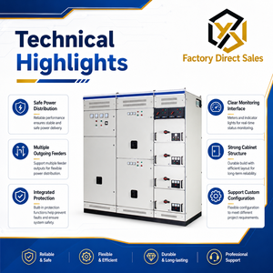 Gabinete de Medidor Eléctrico MV&HV, Panel de Control de Distribución de Energía, Tablero Principal, 3 Placas de Zinc Recubiertas de Aluminio, IP30, 660V, <span class=keywords><strong>GCK</strong></span> - Product Image 4