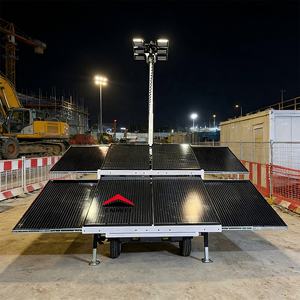 Éclairage d'usine, panneaux solaires portables, projecteur LED mobile à énergie solaire pour remorques - Product Image 4