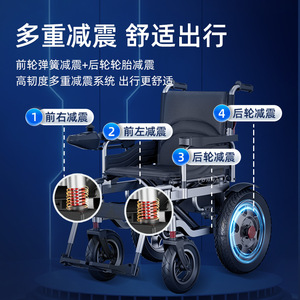 รถเข็นไฟฟ้าโยฮะ พับได้ น้ำหนักเบา ระบบเบรกอัตโนมัติ สำหรับผู้สูงอายุและผู้พิการ ช่วยในการเคลื่อนที่ - Product Image 3