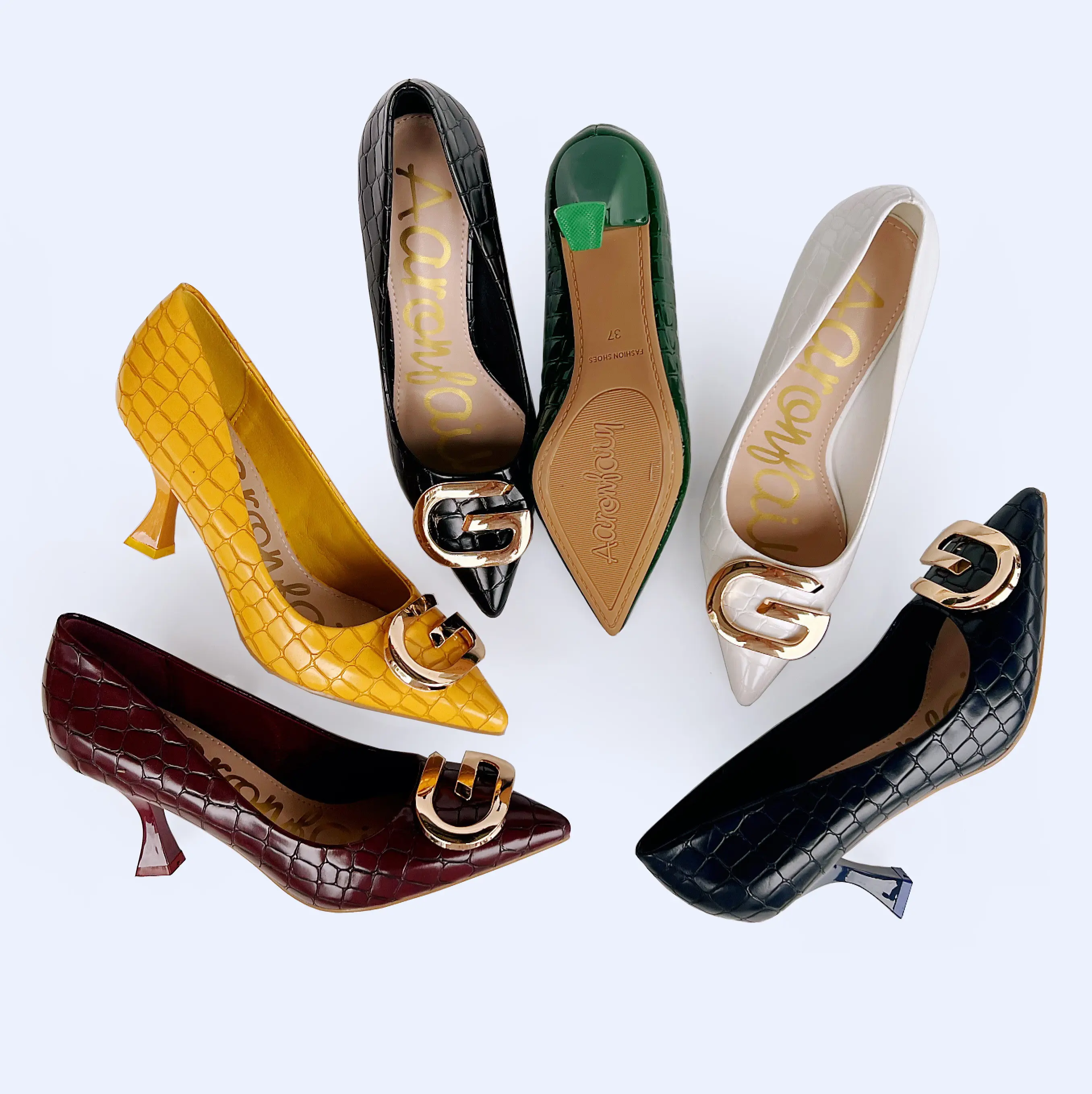 Zapatos de tacón alto elegantes para mujer, calzado de oficina, hermoso, nuevo diseño, 2022