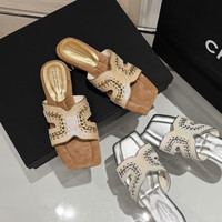 Sandales tressées en cuir de poisson à bout ouvert à paillettes argentées de sirène personnalisées antidérapantes à enfiler pour les mariages fêtes vêtements quotidiens vente en gros