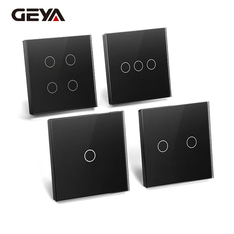 GEYA Wholesale EU Standard 86*86mm Smart Wall Switches Wifi 3 Gang 1way Touch Wall Switch