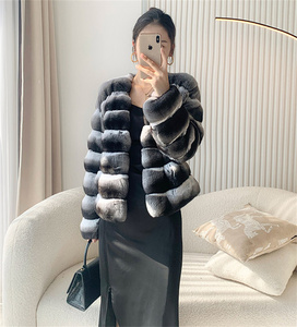 Gilet in Pelliccia di Cincillà di Alta Qualità, Stile Dolce e alla Moda per l'Inverno, Morbidissimo Gilet in Pelliccia di Cincillà, Monopetto, Cappotto in <span class=keywords><strong>Visone</strong></span> - Product Image 3