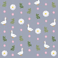 Hiasan Gantung Kertas Motif Angsa Pink, Bunga, Daun, dan Polkadot untuk Pesta Ulang Tahun, Pernikahan, Bridal Shower, Musim Semi, dan Musim Panas