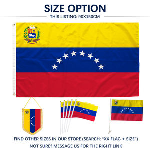<span class=keywords><strong>Bandera</strong></span> de Venezuela 3x5 pies, Poliéster, Impresión a una Cara, Ojales de Latón, Doble Costura, Venta al por Mayor, 3x5 90x150cm - Product Image 4