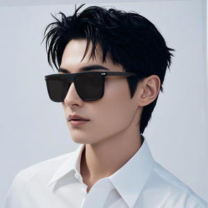 Nouvelles lunettes de soleil polarisées pour hommes, monture carrée, protection UV400, monture PC, verres TAC, couleur noire, pour la conduite et les activités de plein air - Product Image 3