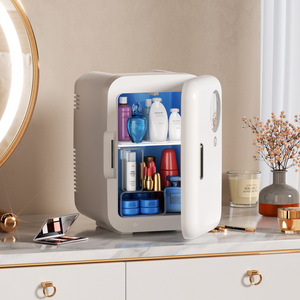 <span class=keywords><strong>Mini</strong></span>-réfrigérateur portable 4L pour soins de la peau, avec lumière intégrée, fonction de refroidissement et de chauffage, double alimentation 12V/220V, pour voiture, chambre et bureau - Product Image 3