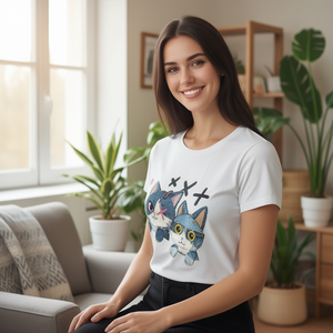 T-Shirt Unisex 210GSM 100% Cotone, Casual, Traspirante, Resistente, con Stampa DTF, Maglietta da Donna - Product Image 3