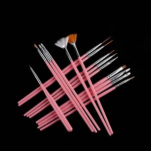 Giá Rẻ 15 Miếng Móng Tay Lót Bàn Chải Thiết Lập Đa Màu Sắc Nhà Máy Móng Tay Đánh Bóng Nghệ Thuật Công Cụ Chuyên Nghiệp Sơn Móng Tay Khắc Dây Bàn Chải Thiết Lập - Product Image 3