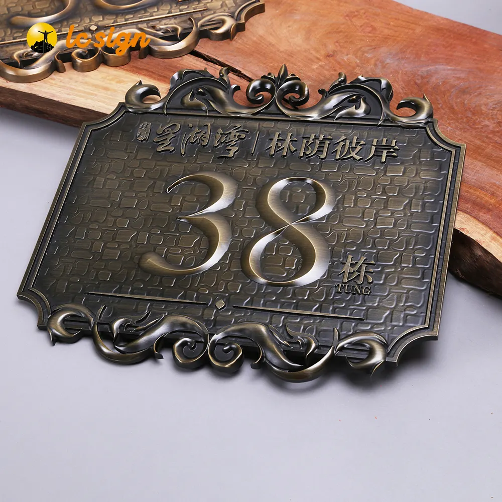 Factory supply metal house numbers stainless steel letters of house number plate design