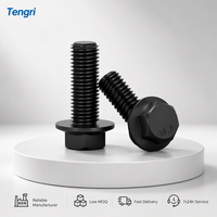 Vis à tête hexagonale dentelée en acier au carbone Tengri de grade 10.9, plaquée zinc jaune, M8 M10 M12 pour l'assemblage de machines