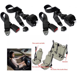 Cinturones de Seguridad Automáticos de Tres Puntos con Base de Nylon para Autos, Autobuses y Camiones, con Retractor, para Instalación Delantera y Trasera - Product Image 1