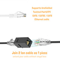Coupleur en ligne Cat6 femelle, module trapézoïdal RJ45, connecteur de couplage droit, prise Keystone RJ45 Cat6