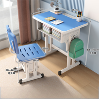 Ensemble de bureau et chaise d'école en métal réglable, table d'étude moderne, mobilier ergonomique pour étudiants, pour chambre à coucher, salon, salle de classe