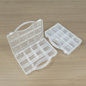 Transparent Plastic Storage Box 11 Compartments Portable Organizer For Craft Hardware Accessories Office Use - Product Image 1