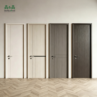Porte intérieure insonorisée en polymère SLS, porte battante acoustique préfinie pour chambre à coucher