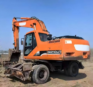 รถขุดไฮดรอลิกแบบล้อ Doosan DH210W-7 DH210 น้ำหนัก 21 ตัน สีเดิมจากโรงงาน สภาพดี - Product Image 1