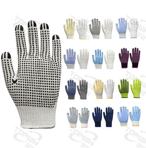 Más de 15 años Fabricante de fábrica Suministro de guantes de trabajo de protección de PVC de un solo lado Punto Blanco Construcción Agarre Guantes de algodón Seguridad - Product Image 6