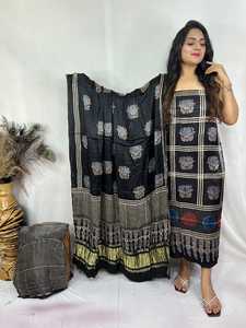 Piezas de traje de mujer ligero 100% tela de seda Modal orgánica diseño indio tradicional Ajrakh tela estampada a mano - Product Image 5