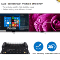 ITX Industrial Mini PC sin ventilador con Core I3 I5 I7 procesador RS232 2 * HD ML Linux nuevo enchufe de EE. UU. Y AU