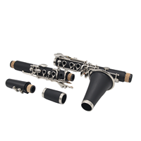 China OEM Wind Instruments Direct Sales Flat Metal Good Sound Clarinet Flat B 17 Key Classical Black Color