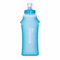 Gourde souple pliable imperméable en TPU de 500 ml, bouteille d'eau compressible, kit de survie pour le camping en plein air