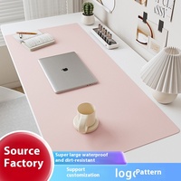 Tapis de bureau extra large imperméable et résistant aux taches en cuir PU pour ordinateur XXL Tapis de souris respectueux de l'environnement Protection des yeux Simple
