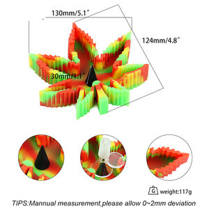 Cenicero Portátil de Silicona Resistente al Calor con Diseño de Hoja, Personalizado con Logotipo, para Coche y Hogar, Bandeja Decorativa para Cigarrillos - Product Image 3