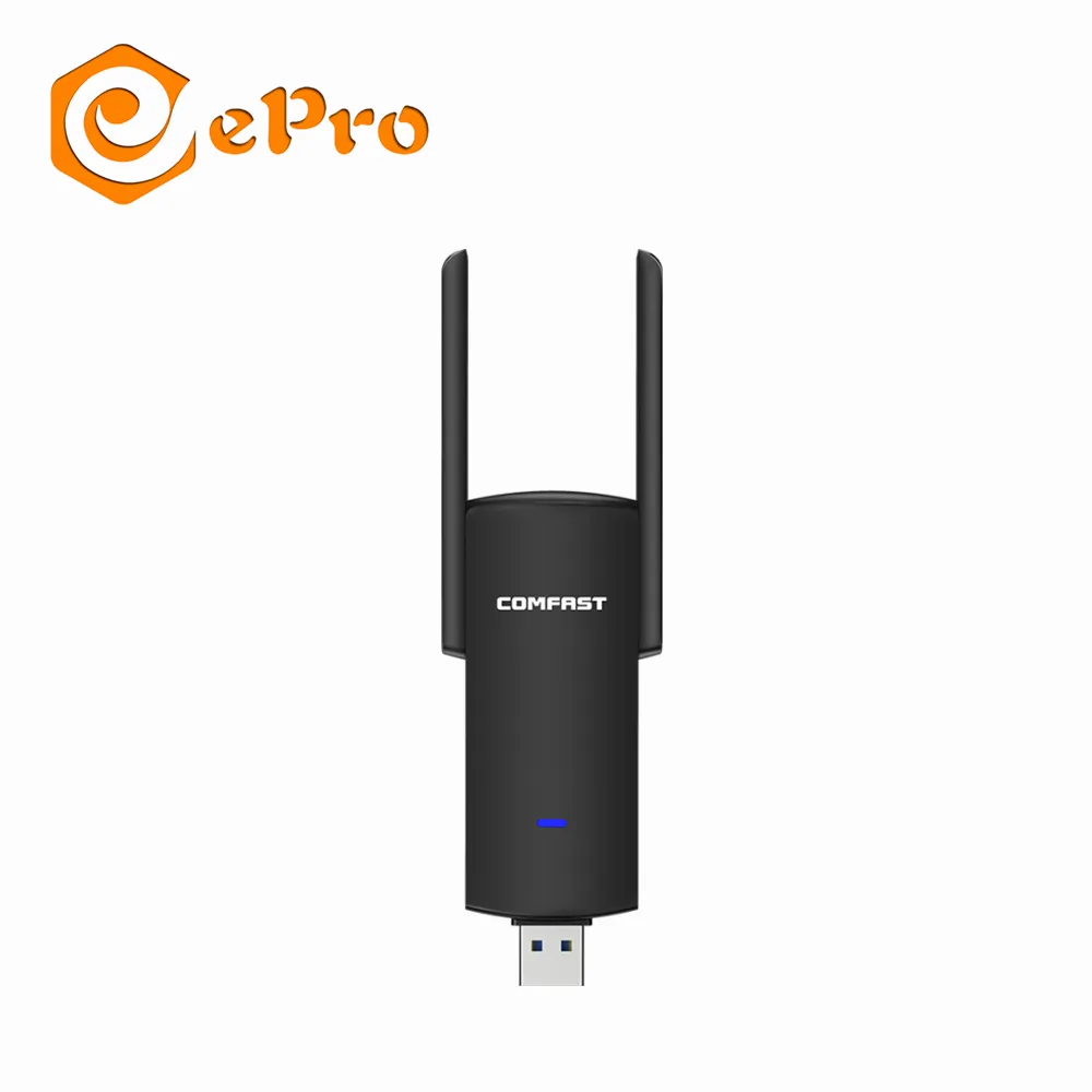 COMFAST CF-924AC อะแดปเตอร์ไร้สาย WIFI 1300Mbps ตัวรับสัญญาณ USB3.0 RTL8812BU 2.4G/5.8GHz การ์ดเครือข่าย dongle Linux WINS คอมพิวเตอร์