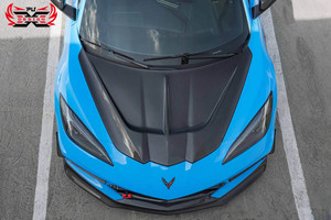 Capot en fibre de carbone pour Chevrolet <span class=keywords><strong>Corvette</strong></span> C8 ST Style accessoires de voiture capot moteur en carbone - Product Image 5