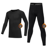 Sous-vêtements thermiques ajustés pour hommes, en polyester/nylon, pour le ski, le cyclisme et les sports de plein air