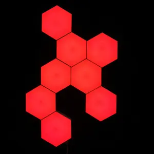 Produits innovants 2022 veilleuse intelligente hexagonale, décoration modulaire led pour chambre de joueur