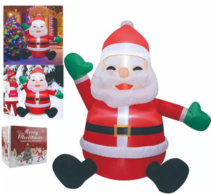 Imperméable Gonflable Père Noël Décoration De Jardin En Plein Air Décoration De Vacances Ameublement Père Noël <span class=keywords><strong>Film</strong></span> D'air Lumineux - Product Image 6