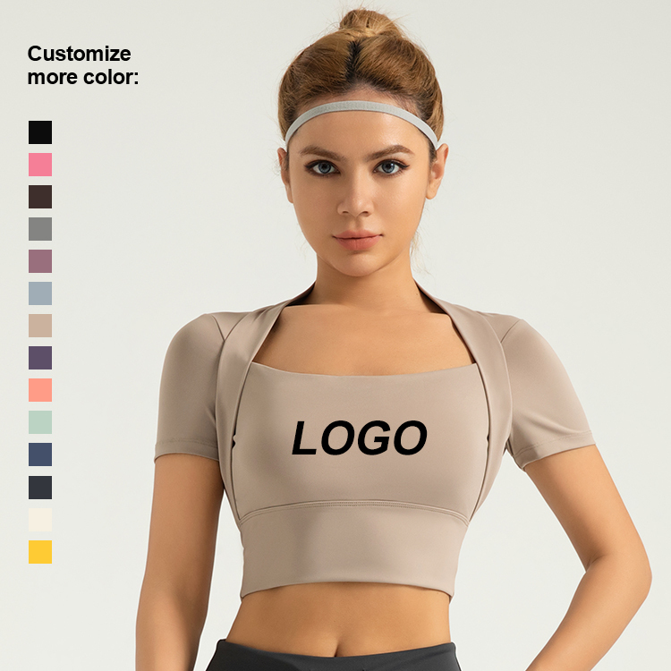 2024 New Lightweight Breathable Quick Dry Yoga Top for Women Quick Dry Sports Fitness T-shirt With Short Sleeve for Running Yoga