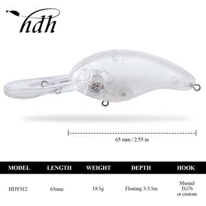 เหยื่อ<span class=keywords><strong>ตก</strong></span><span class=keywords><strong>ปลา</strong></span>พลาสติกแข็ง,เหยื่อล่อว่างเปล่าสำหรับ<span class=keywords><strong>ตก</strong></span><span class=keywords><strong>ปลา</strong></span><span class=keywords><strong>ปลา</strong></span>กะพงขาวขนาด65มม. 18.5กรัมเหยื่อเปล่าเหยื่อปลอมแบบไม่มีสี - Product Image 2