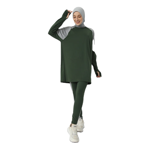 Expédition rapide en stock, Abaya musulmane pour femmes, personnalisée, 3 pièces, imprimée, manches longues, pantalon, anti-UV, modeste, écologique, spandex/nylon - Product Image 2