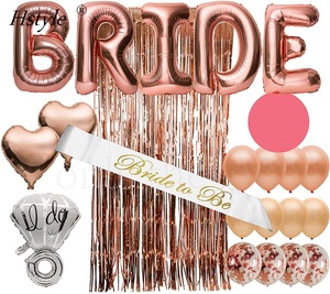 Grand 32 Pouces Mariée Ballons & Guillotine en Bachelorette Décorations De Fête De Douche Nuptiale Fournitures <span class=keywords><strong>Kit</strong></span> Or Rose Ensemble De Fête SET0337 - Product Image 2