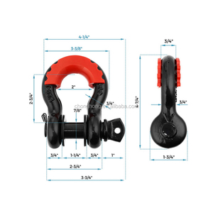 <span class=keywords><strong>Prix</strong></span> usine G209 Manille Vente Chaude Manille Robuste avec Manchon En Caoutchouc 4.75T 3/4 "Noir Peint Vis Pin Arc Manille - Product Image 2